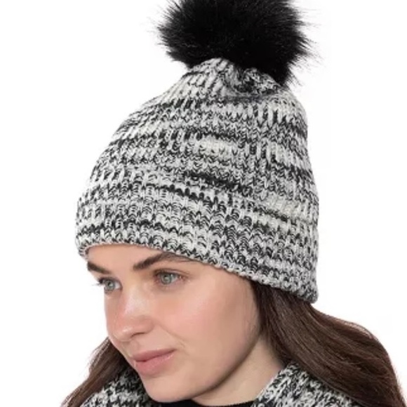 𝅺STYLE & Co. Black & Neutral Stocking Hat-NWT - Picture 2 of 4